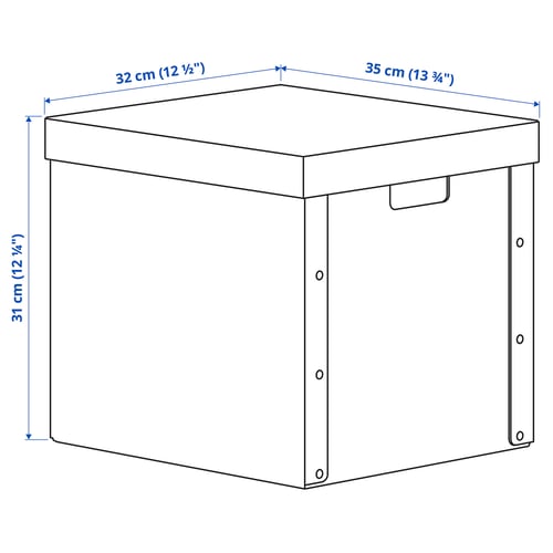 GÄRDESGÅRD Kutija za odlaganje s poklopcem, natur, 32x35x31 cm