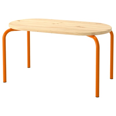 GREJSIMOJS Sto za decu, drvo/narandžasta, 84x42 cm