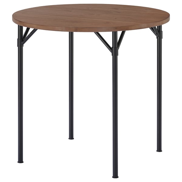 GRÖTÅN Sto, borovina/smeđe bajcovano, 80 cm