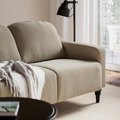 GULLVALLA Sofa trosed, Silkeryd tamnosiva-bež