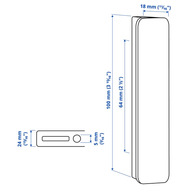 HACKÅS Ručka, boja antracita, 100 mm