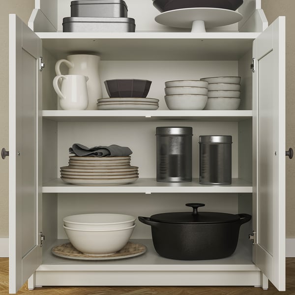 HAUGA Element s 2 vrata, bela, 70x116 cm