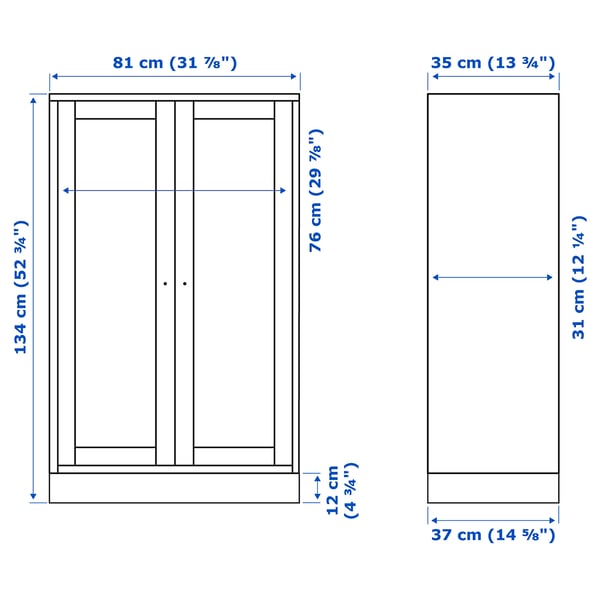 HAVSTA Element s postoljem, bela, 81x37x134 cm