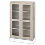 HAVSTA Vitrina, sivo-bež, 81x35x123 cm