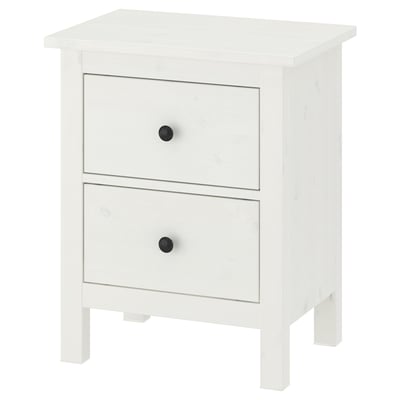 HEMNES Komoda s 2 fioke, belo bajcovano, 54x66 cm
