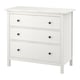 HEMNES Komoda s 3 fioke, belo bajcovano, 108x96 cm