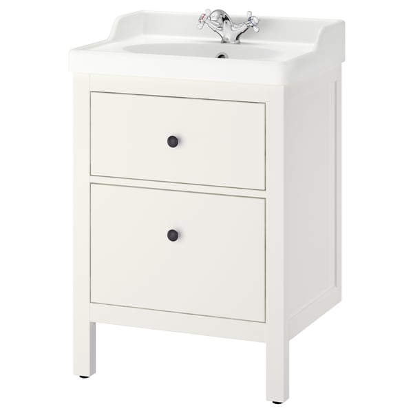 HEMNES / RUTSJÖN Post.umiv. s fiokama/umiv/slavinom, bela, 62x49x95 cm
