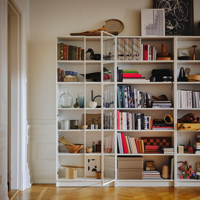 HÖGBO Staklena vrata, bela, 40x192 cm