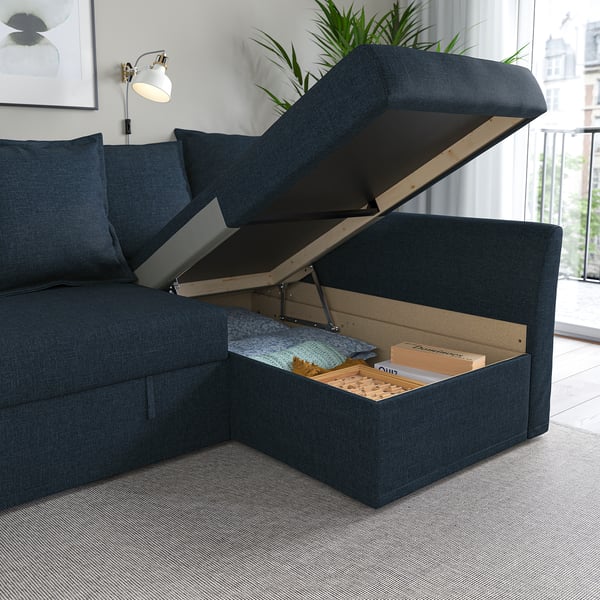 HOLMSUND Ugaona sofa ležaj, Kilanda tamnoplava