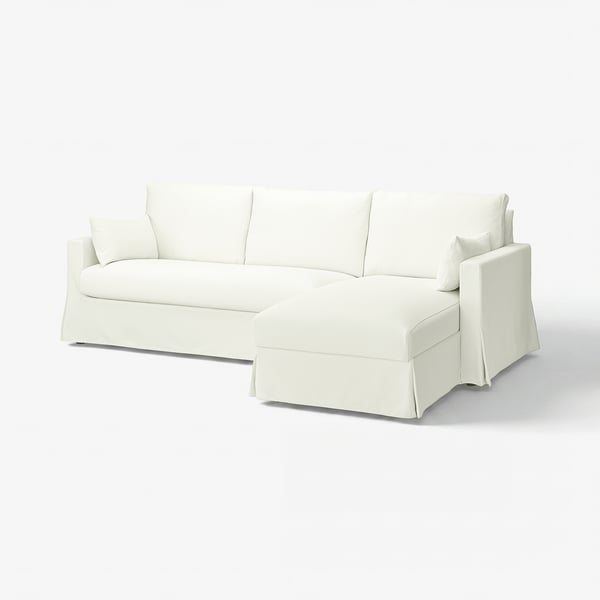 HYLTARP Trosed s lenjivcem, desno, Hallarp bela
