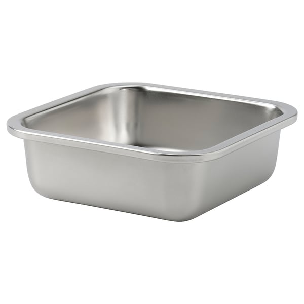 IKEA 365+ Posuda za hranu, kvadrat/nerđajući čelik, 600 ml