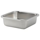 IKEA 365+ Posuda za hranu, kvadrat/nerđajući čelik, 600 ml