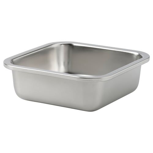 IKEA 365+ Posuda za hranu, kvadrat/nerđajući čelik, 600 ml