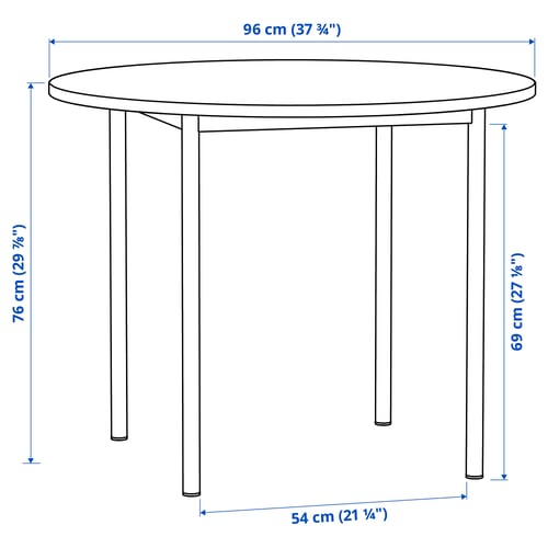 IKEA PS 2026 Sto, zelena, 96 cm