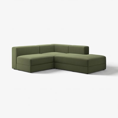 JÄTTEBO Mod.ugaona sofa, 2,5 sed i lenjivac, desno/Samsala tamnožuta-zelena