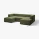JÄTTEBO Modul.sofa s 3,5 sed. i lenjivcem, rukohvati Samsala/tamnožuta-zelena