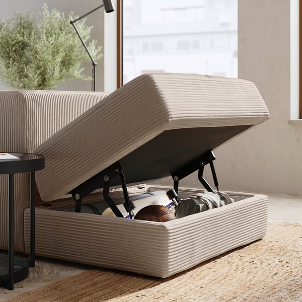JÄTTEBO Modularna ugaona sofa 6-sed, Samsala sivo-bež