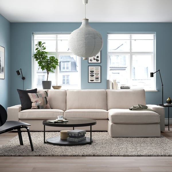 KIVIK Sofa 4-sed i lenjivac, Tresund svetlobež