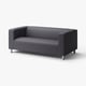 KLIPPAN Sofa dvosed, Vissle siva