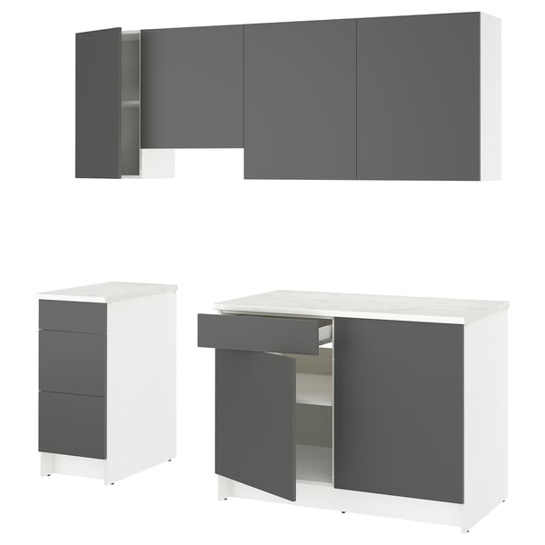 KNOXHULT Kuhinja, tamnosiva, 220x61x220 cm