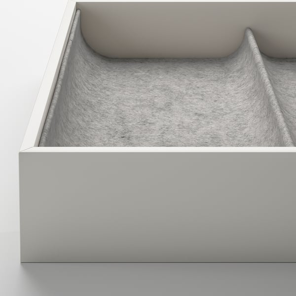 KOMPLEMENT Izvlačna polica s uloškom, belo b. im. hrastovine, 100x58 cm