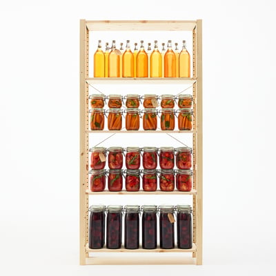 KORKEN Tegla s poklopcem, bistro staklo, 0.5 l