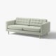 LANDSKRONA Sofa trosed, Gunnared svetlozelena/drvo