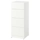 LASTARE Komoda s 4 fioke, bela, 40x42x100 cm