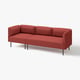LILLEHEM Modularna sofa trosed, Gunnared/smeđe-crvena metal