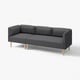 LILLEHEM Modularna sofa trosed, Gunnared/tamnosiva drvo