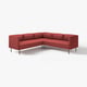 LILLEHEM Modularna ugaona sofa 4-sed, Gunnared/smeđe-crvena metal