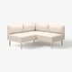 LILLEHEM Modularna ugaona sofa dvosed, Vissle bež/drvo