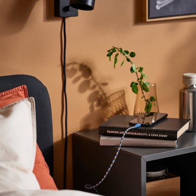 LILLHULT Kabl USB-A - kabl USB-C, plava/narandžasta, 1.5 m