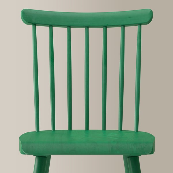 LISABO / HÖGVED Sto i 2 stolice, jasenov furnir/zelena, 88 cm
