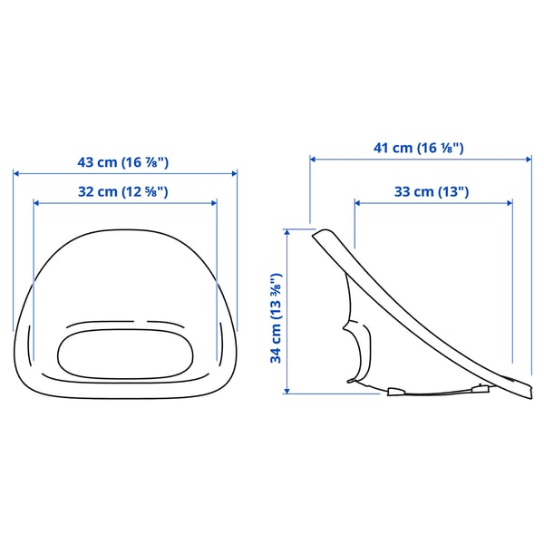 LOBERGET Sedište stolice za decu, bela