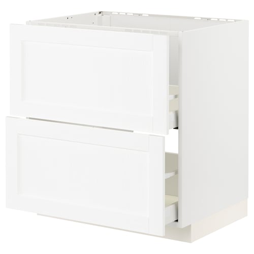 METOD / MAXIMERA Pod.element sudop. i 2front/2fioke, bela Enköping/bela im. drveta, 80x60 cm