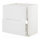 METOD / MAXIMERA Pod.element sudop. i 2front/2fioke, bela/Stensund bela, 80x60 cm