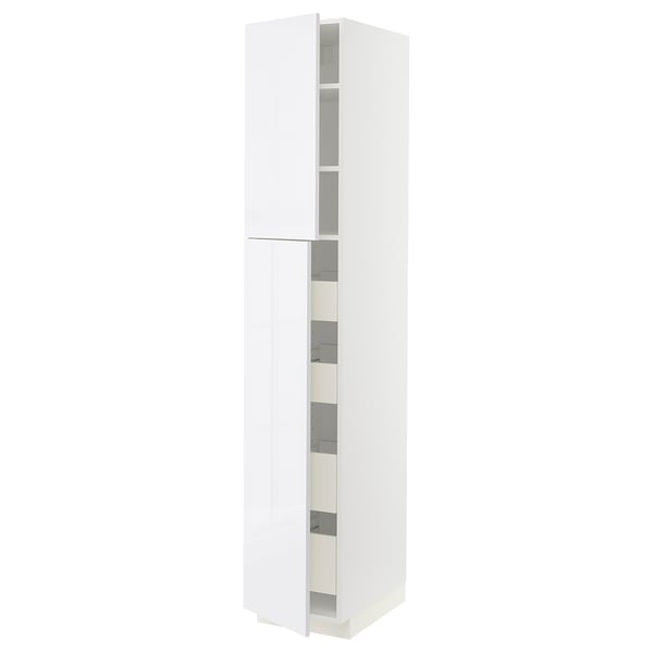 METOD / MAXIMERA Vis.el. s 2 vrata/4 fioke, bela/Ringhult bela, 40x60x220 cm