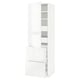 METOD / MAXIMERA Vis.el. s polic/4fiok/vrat/2front, bela/Ringhult bela, 60x60x200 cm