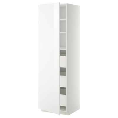METOD / MAXIMERA Visoki element s fiokama, bela/Ringhult bela, 60x60x200 cm
