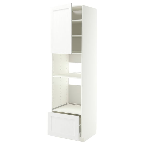 METOD / MAXIMERA Visoki element za ugradne uređaje, bela Enköping/bela im. drveta, 60x60x220 cm
