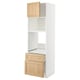 METOD / MAXIMERA Visoki element za ugradne uređaje, bela/Forsbacka hrastovina, 60x60x200 cm