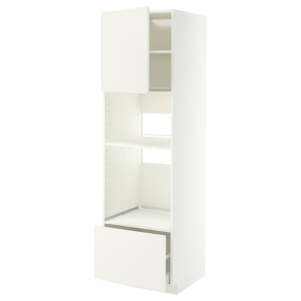 METOD / MAXIMERA Visoki element za ugradne uređaje, bela/Vallstena bela, 60x60x200 cm