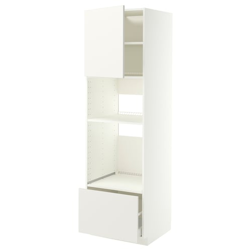 METOD / MAXIMERA Visoki element za ugradne uređaje, bela/Veddinge bela, 60x60x200 cm