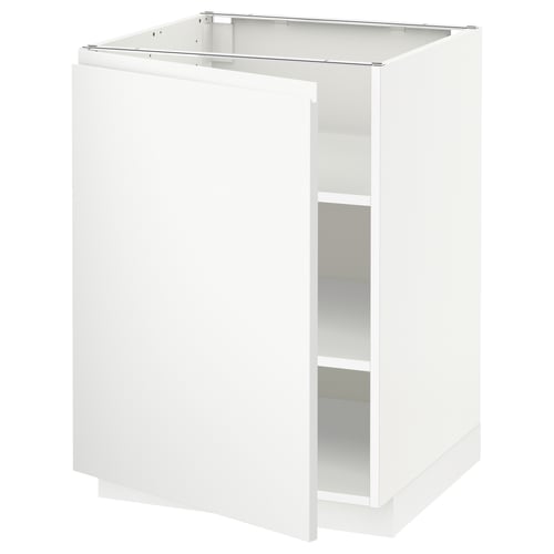 METOD Podni element s policama, bela/Voxtorp matirano bela, 60x60 cm