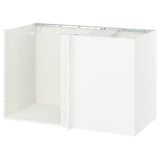 METOD Ugaoni podni element, bela, 128x60x80 cm