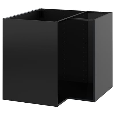 METOD Ugaoni podni element, Crnosiva, 88x60x80 cm