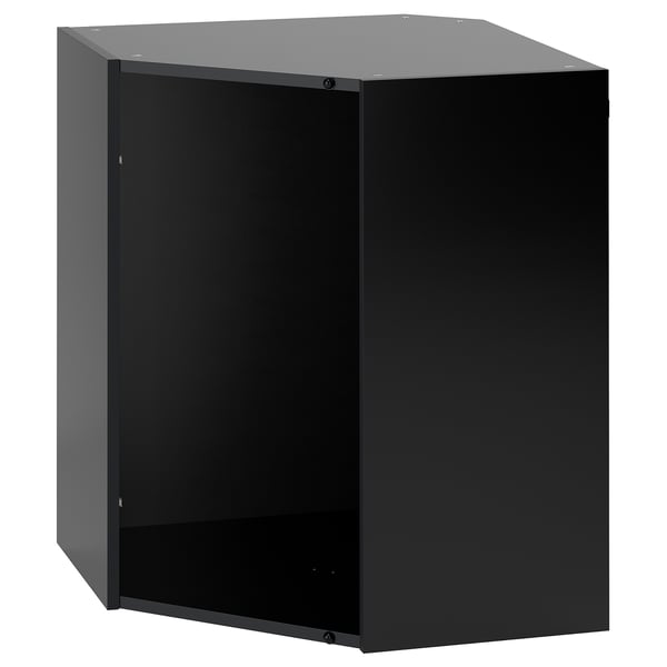 METOD Ugaoni zidni element, Crnosiva, 68x37x80 cm