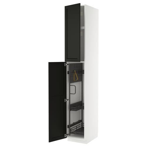 METOD Visoki element-ostava, bela/Lerhyttan crno bajcovano, 40x60x240 cm