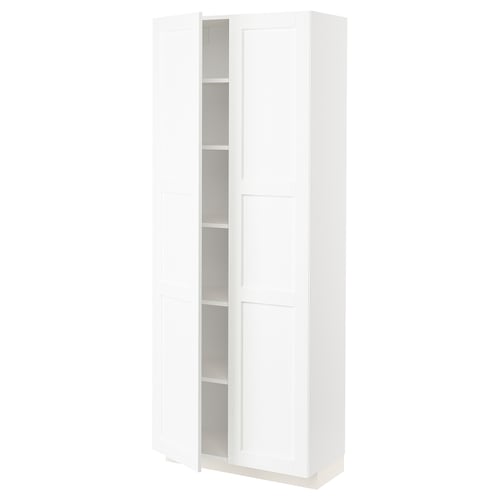 METOD Visoki element s policama, bela Enköping/bela im. drveta, 80x37x200 cm